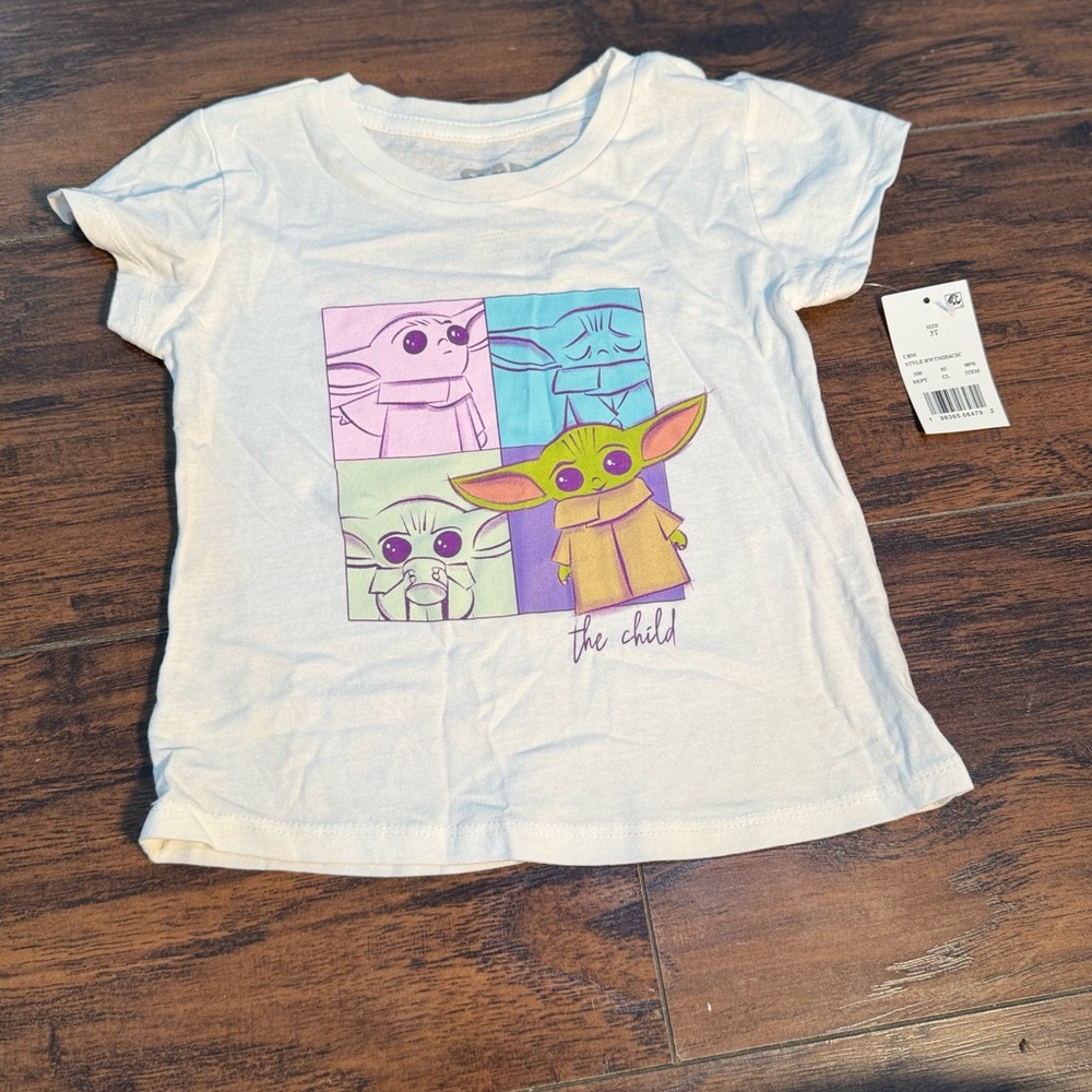 Star Wars White and Purple Short Sleeve Tee